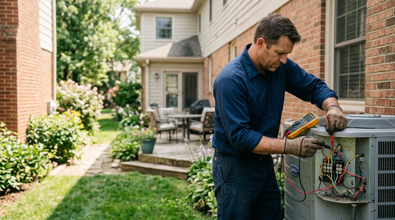 HVAC technician working near South Greenfield, MO